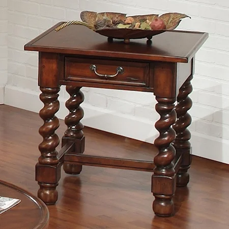 Rectangular End Table with Drawer